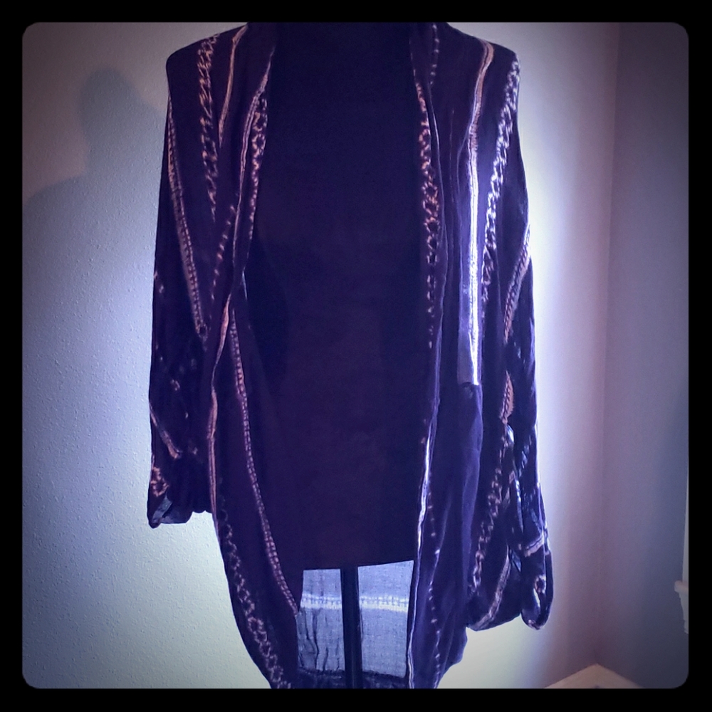 tie dye navy kimono
